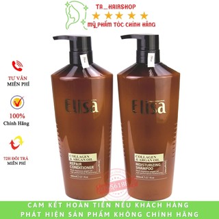 Dầu Gội phục hồi  tái tạo biểu bì tóc, chống gẫy rụng hỗ trợ mọc tóc cặp dầu gội ELISA 500ml – 800ml