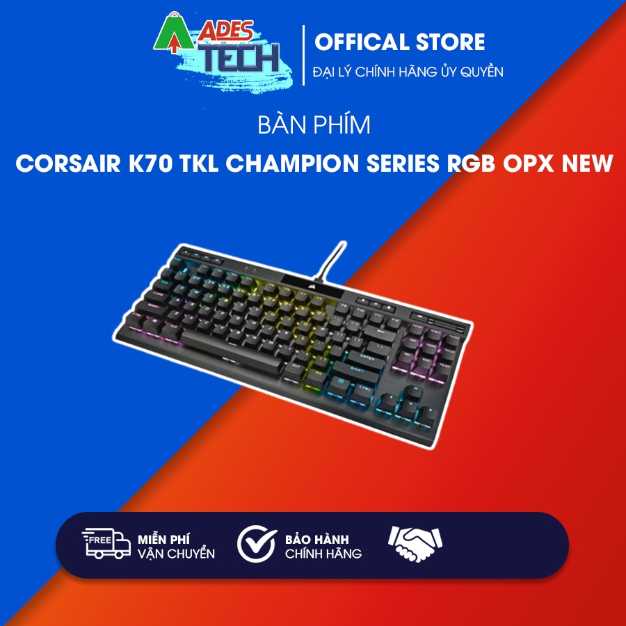 ✔️Bàn Phím Cơ Corsair K70 TKL CHAMPION SERIES RGB OPX✔️Keycaps PBT Doubleshot✔️BẢO HÀNH 24T