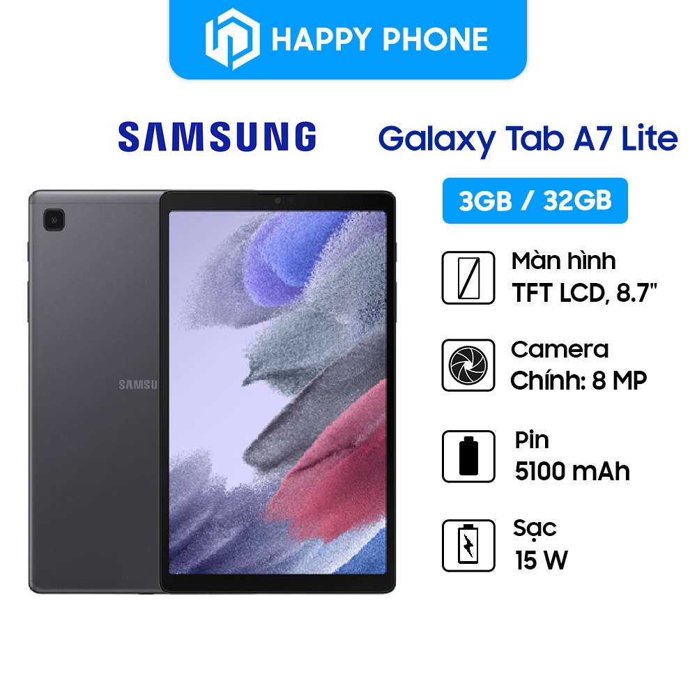 Máy tính bảng Samsung Galaxy Tab A7 Lite - Hàng Chính Hãng, Mới 100%, Nguyên seal