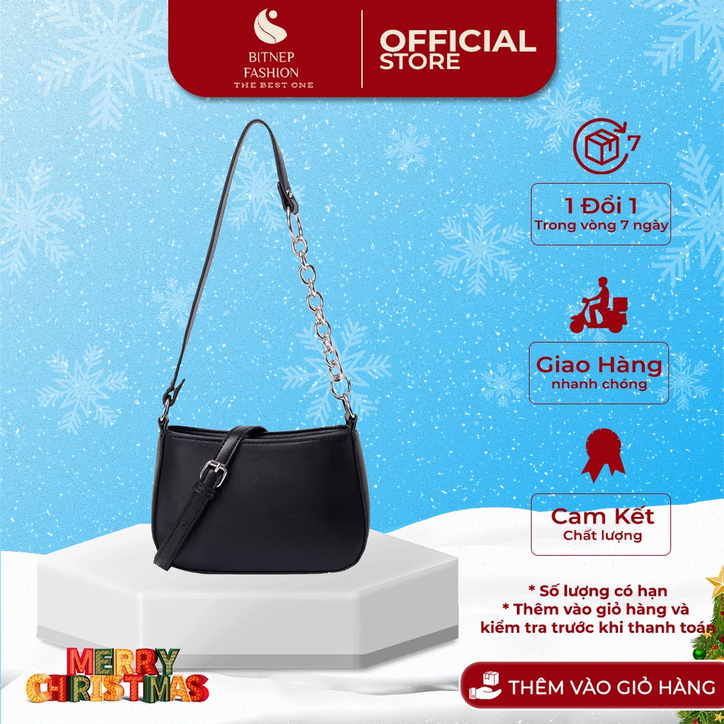 Túi xách nữ đeo chéo BITNEP FASHION da trơn,phong cách thời trang Hàn Quốc DT002