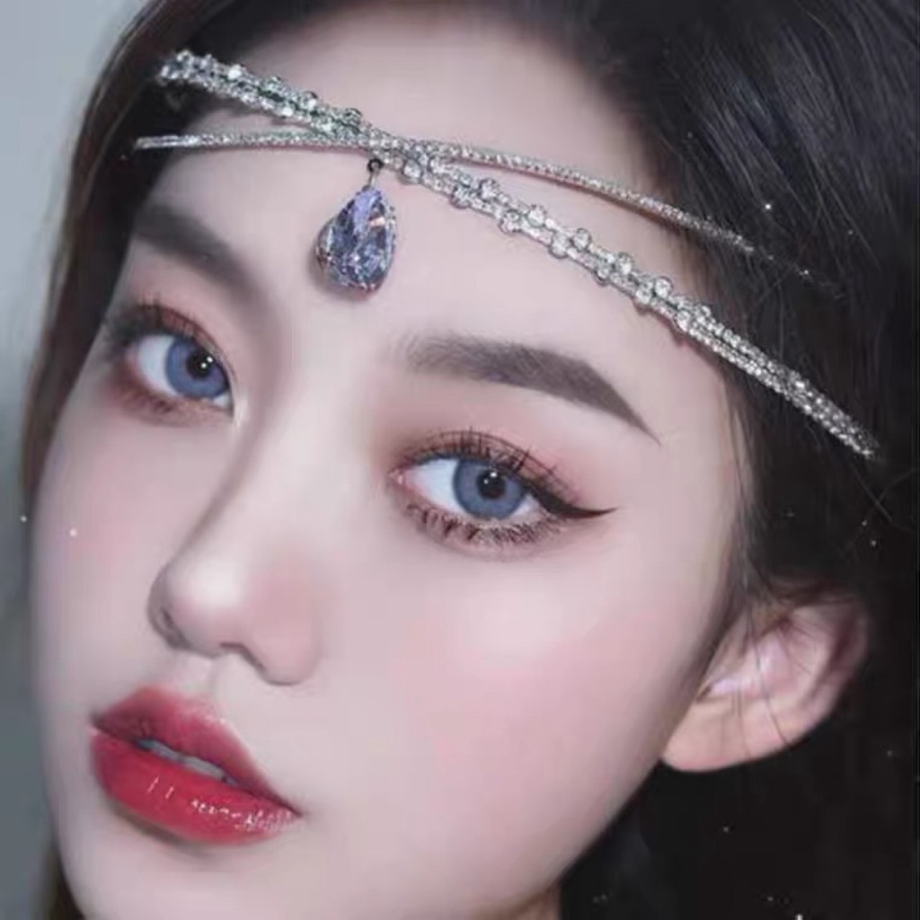 Dây Chuyền Mặt Pha Lê Hình Giọt Nước Phong Cách Bohemian