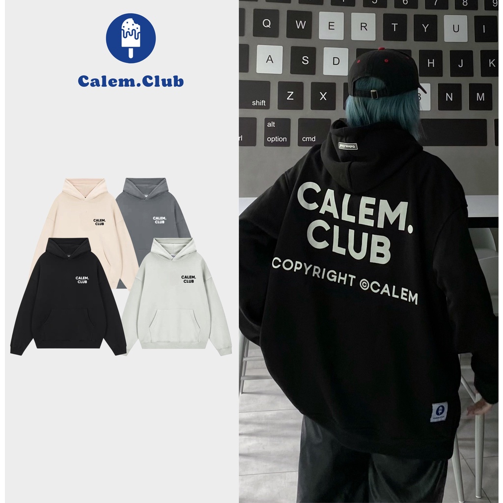 Hoodie chui đầu chữ Basic CALEM.CLUB - Áo Chui đầu Calem.Club form unisex nam nữ (nhiều màu)