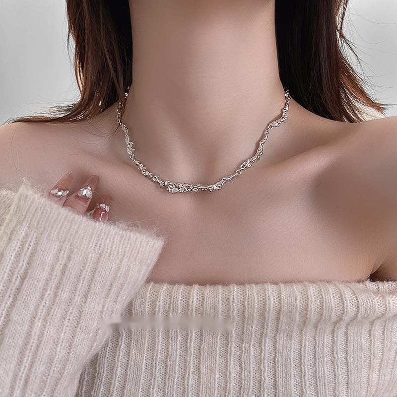 Vòng cổ Bằng Thép Titan Phong Cách hip hop Cá Tính Cho Nữ