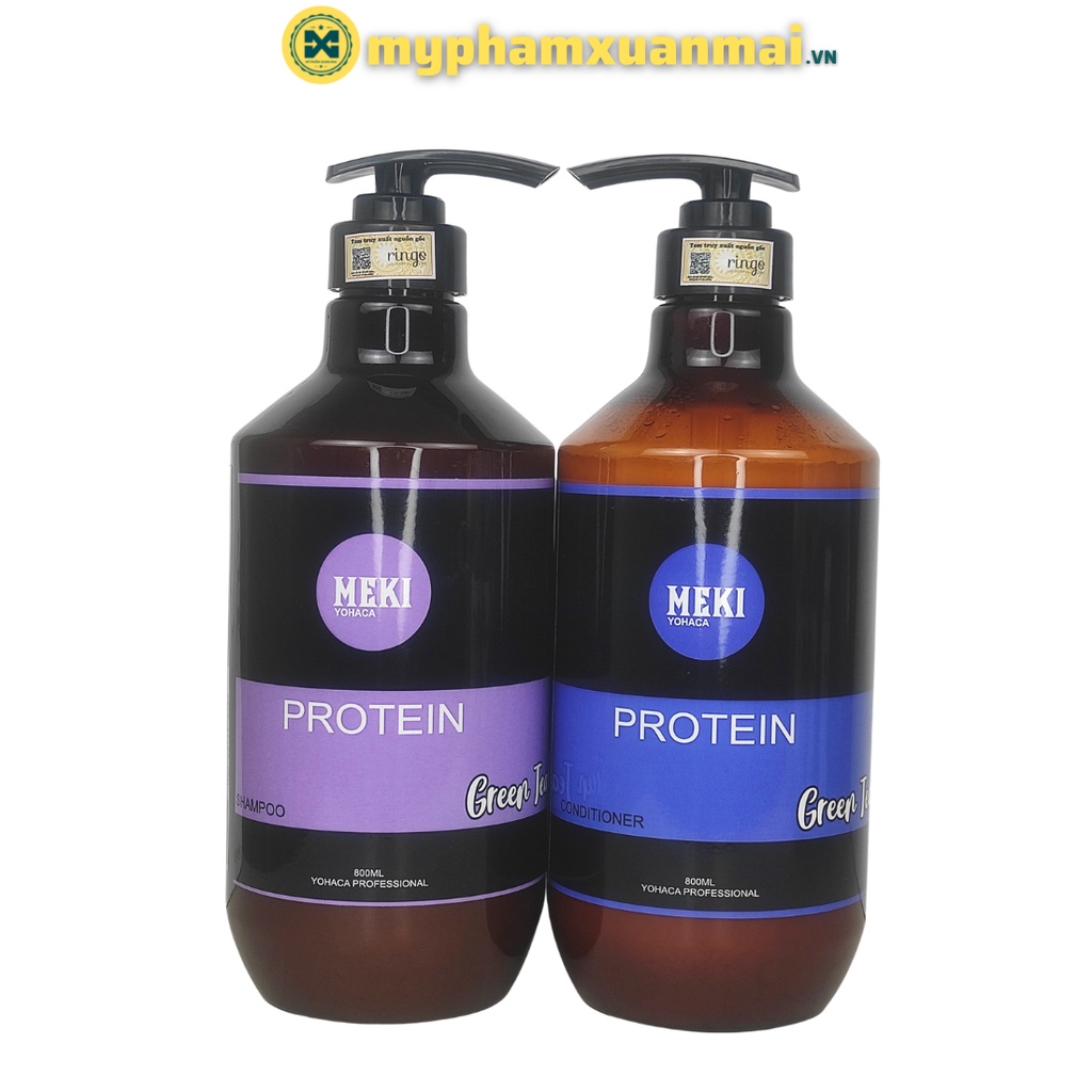 Bộ Dầu Gội xả Meki Protein Dưỡng Sâu Phục Hồi 800ml