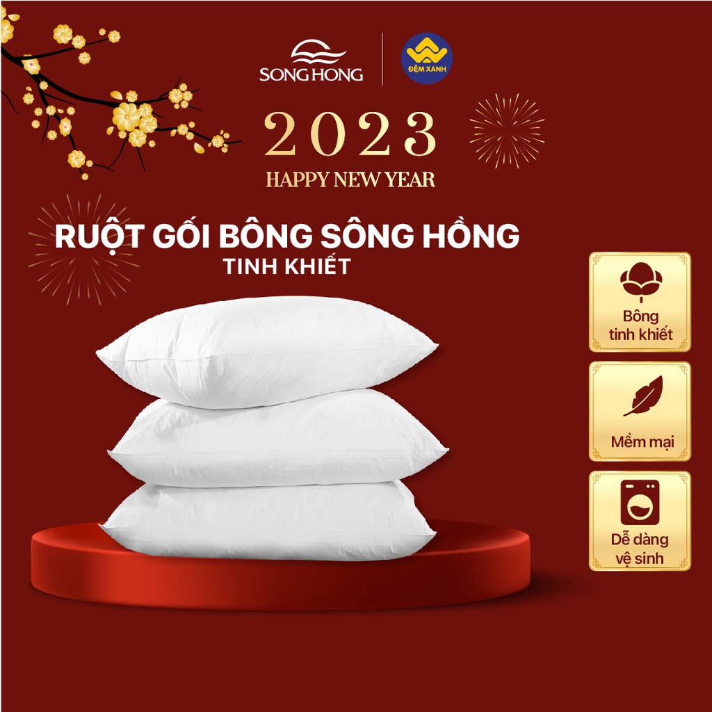 Ruột Gối Bông Sông Hồng Tinh Khiết Kích Thước 45x65cm