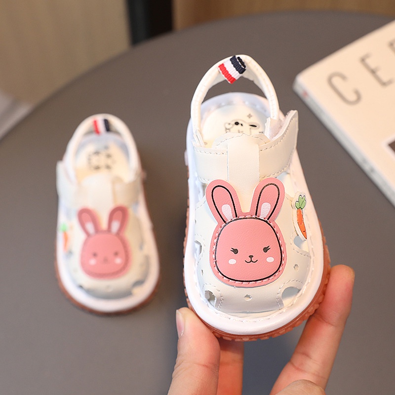 MauMoi_ Sandal rọ hở mũi tập đi cho bé gái kute sz 15-19