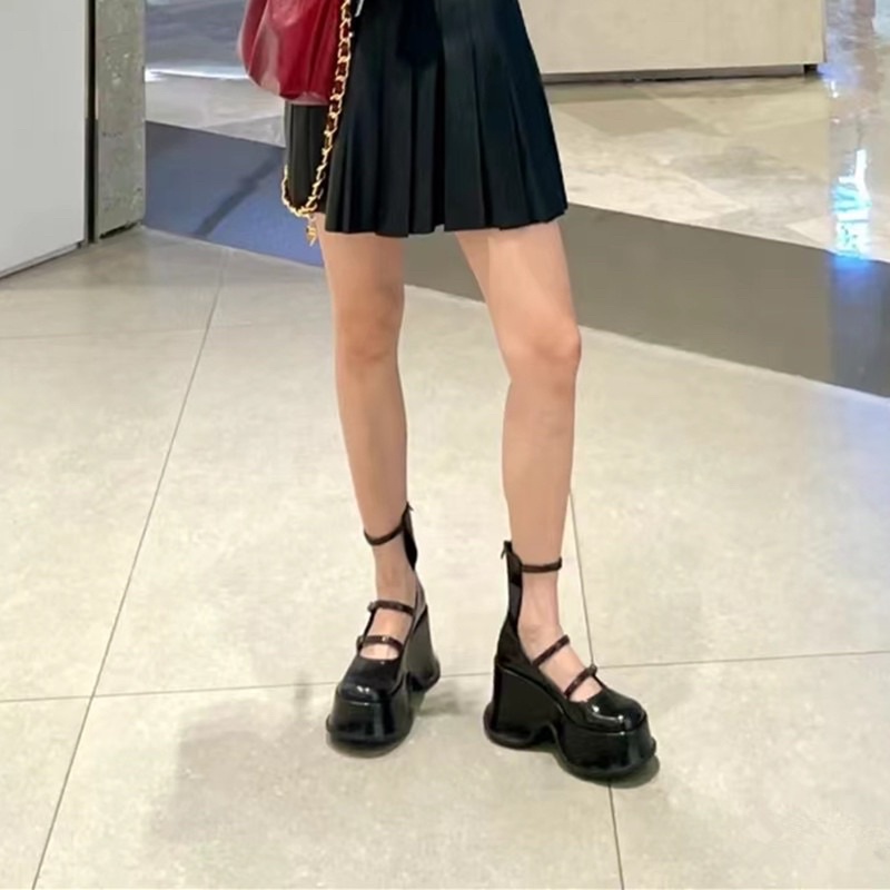 GIÀY L45 MARY JANE ĐẾ XUỒNG PHỐI DÂY CK ĐẾ CAO 10CMN