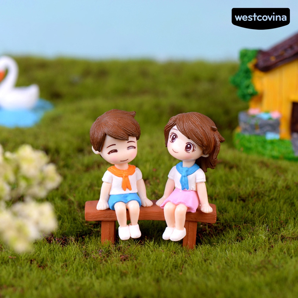 [WEST]⚘Đồ trang trí Băng Ghế Công Viên Bé Trai Bé Gái Mini Trang Trí Tiểu Cảnh DIY