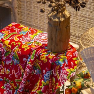 1 mét vải canvas hoạ tiết con công khổ vải 1,4 Mét