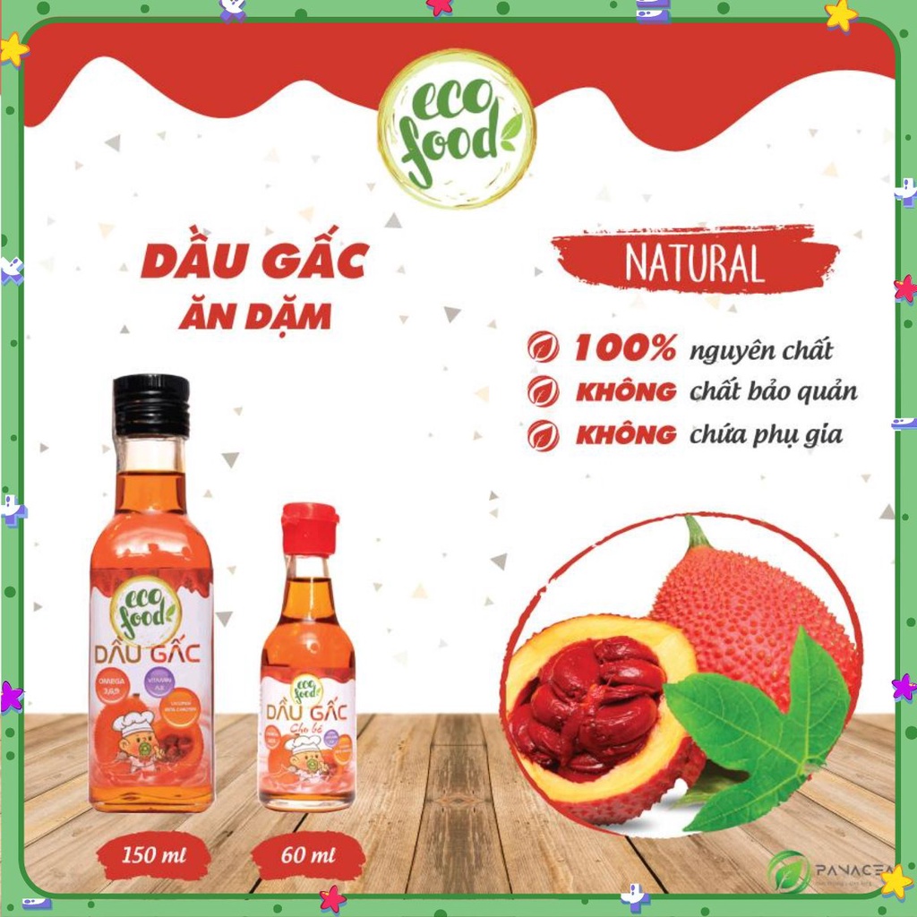 Dầu ăn dặm cho bé,dầu Gấc Ecofood cho trẻ trên 6 tháng tuổi tăng chiều cao,bổ não cho bé