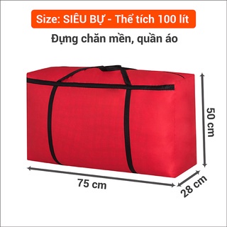 Túi xách du lịch cỡ lớn Túi đựng quần áo siêu to Giỏ đựng quần áo thay vali du lịch túi vải đựng đồ Hộp vải đựng đồ