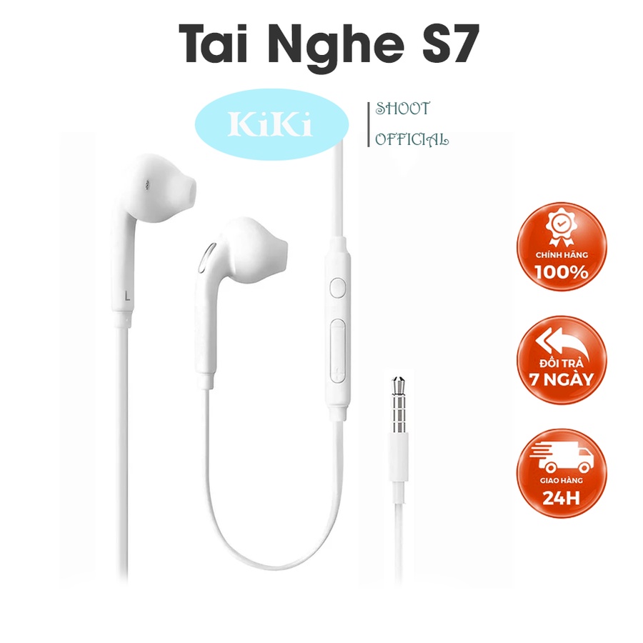 Tai nghe Samsung S7 chân 3.5 phù hợp với nhiều dòng điện thoại Chính hãng KiKi Shoot