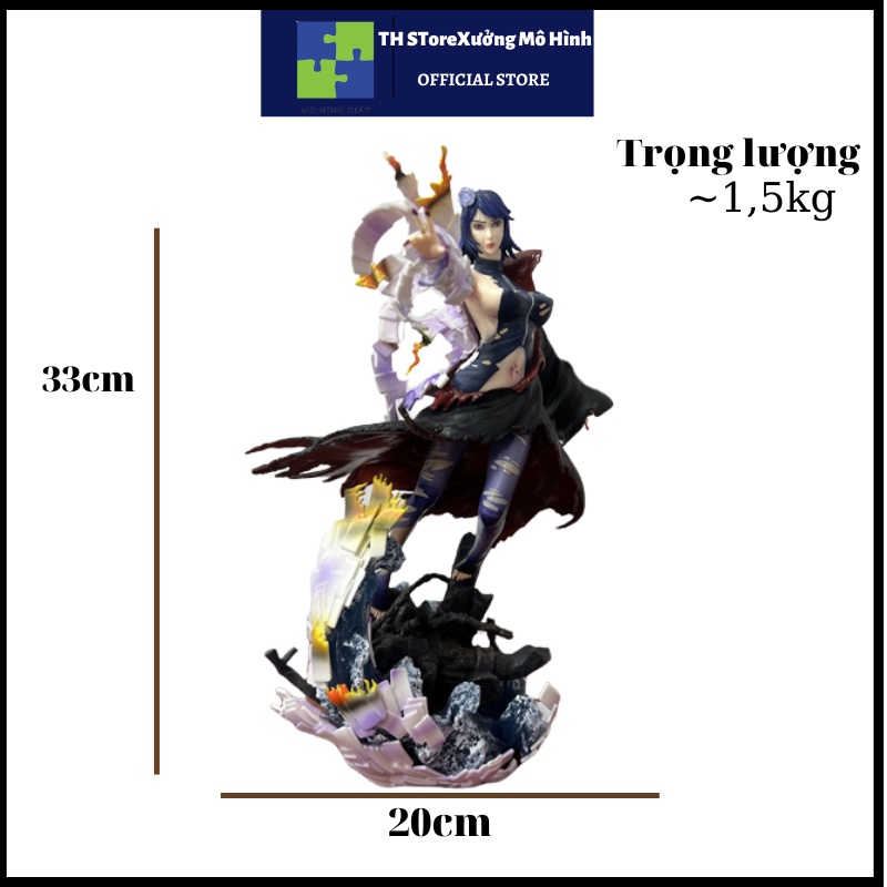 Mô hình Naruto Konan Akatsuki cao 33cm fullbox màu, figure anime Naruto mới nhất