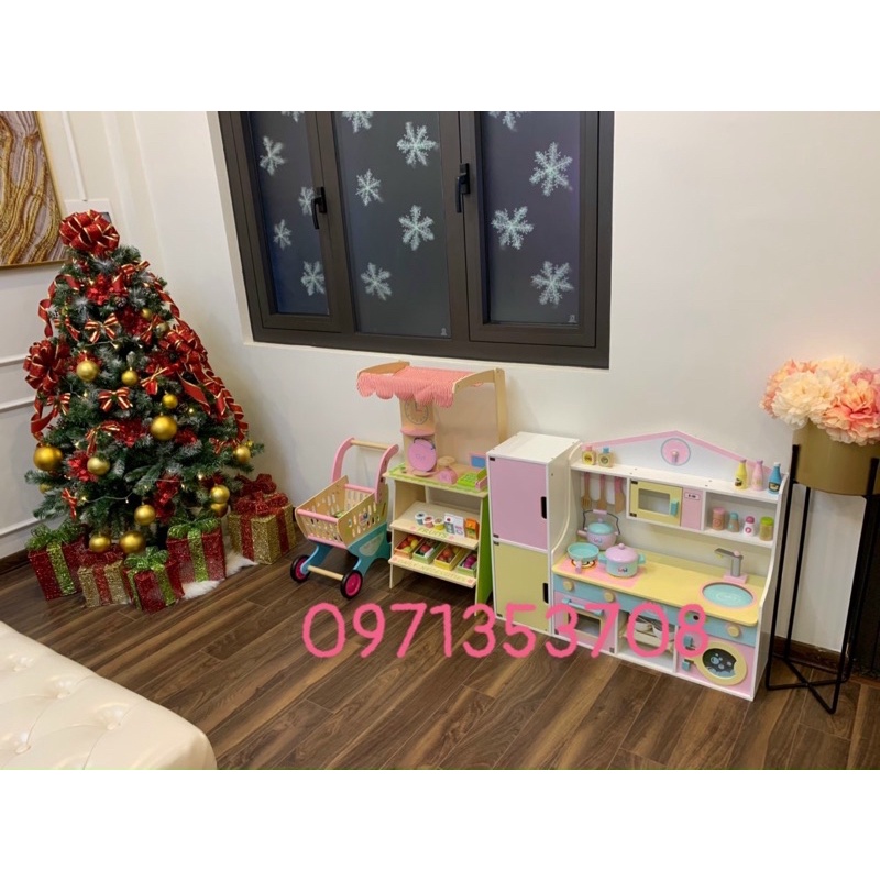 Đồ chơi nhà  bằng gỗ cho bé 2 cách lắp