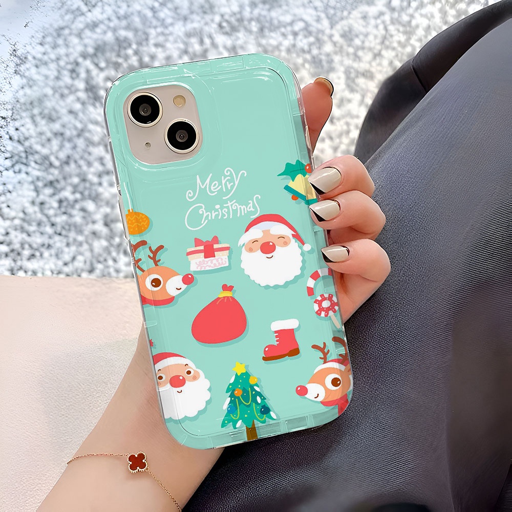 Ốp Điện Thoại Tpu Viền Dẻo In Hình Giáng Sinh Thời Trang Cho iphone 14promax 11 13 12 7Plus 6 6s XR X XS Max
