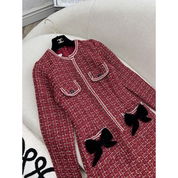 Váy Dạ Nơ Nhung Có Quần Trong