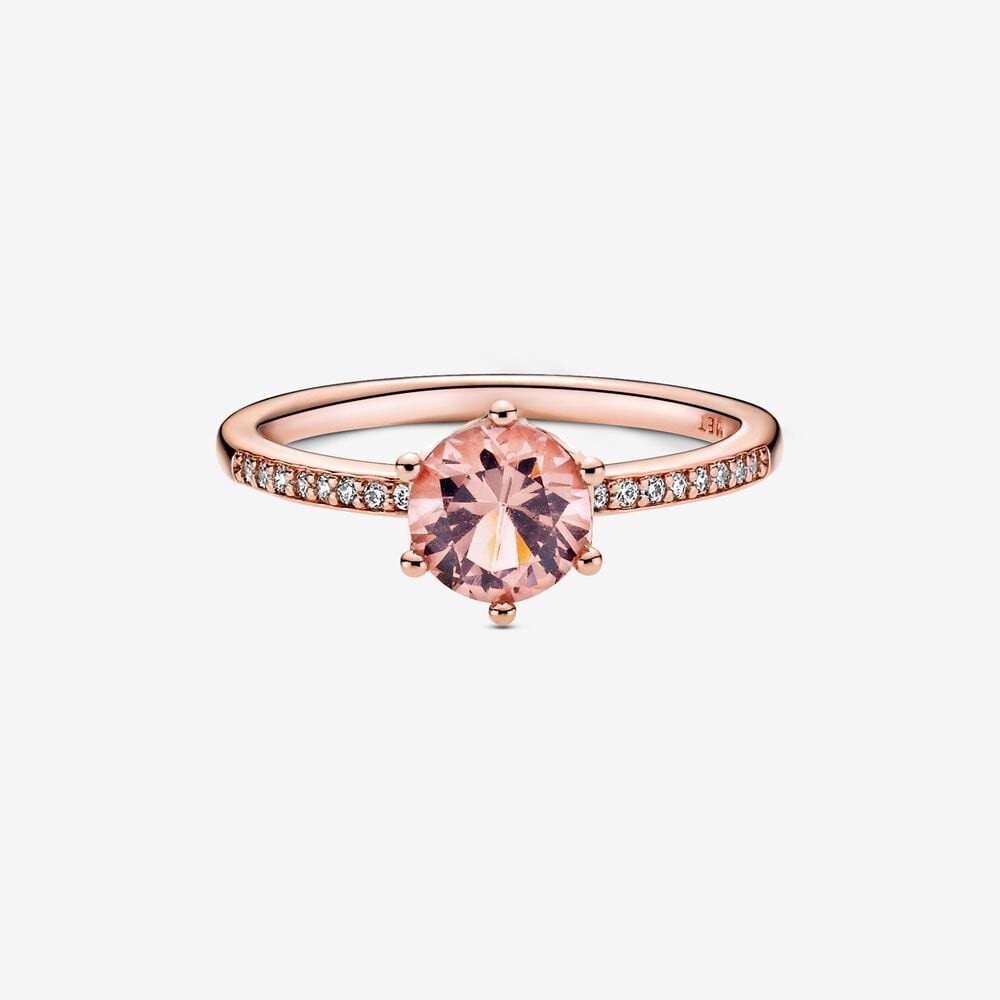 Nhẫn Pandora Pink Sparkling Crown Solitaire Ring Moments vương miện đính đá hồng