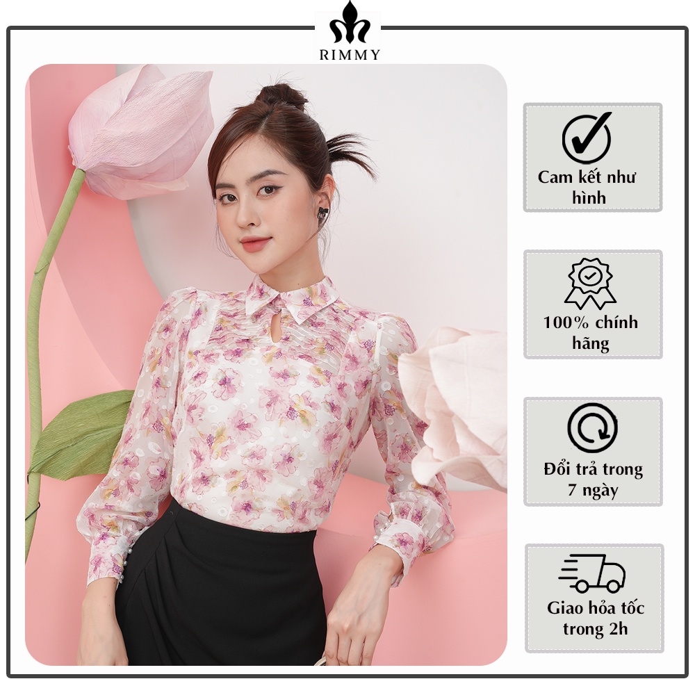 Áo sơ mi hoa hồng nhi Irene shirt Rimmy