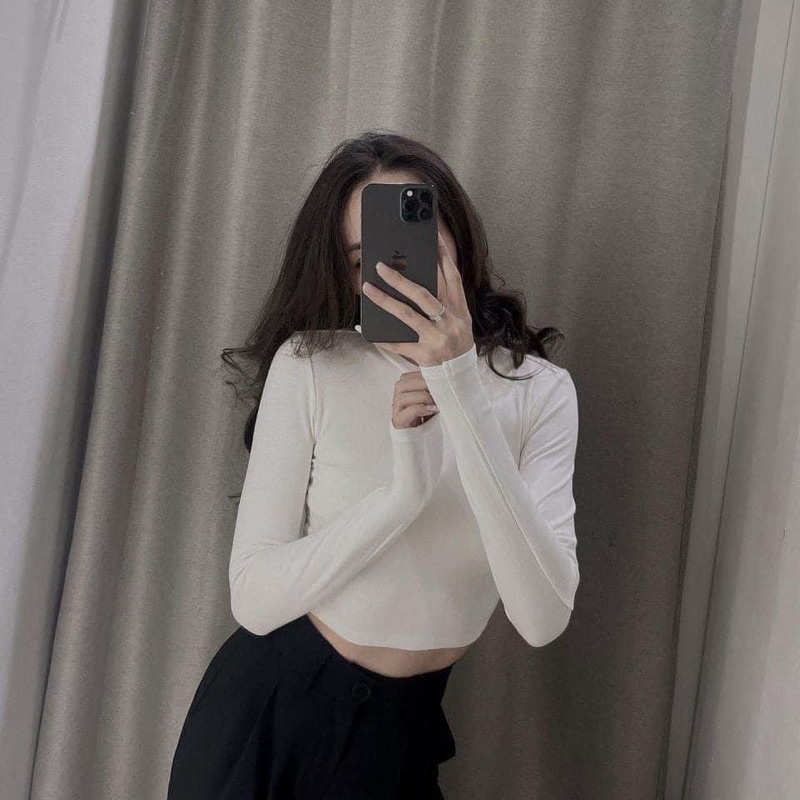 CÓ SẴN ÁO THUN DÀI TAY DÁNG ÔM SÁT LỬNG ZARA AUTH, KÈM ẢNH SÀN