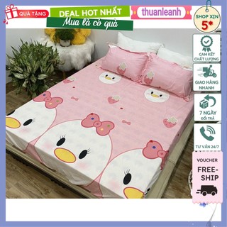 Bộ ga gối Coton Poly Hàn đẹp, nhiều màu sắc 1m,1m2,1m4,1m5,1m6(chọn mẫu)