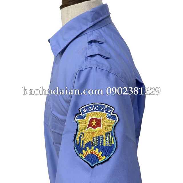 Áo bảo vệ nẹp bo budong kèm logo bảo vệ cơ quan