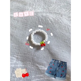 Nhẫn hạt cườm cherry 🍒