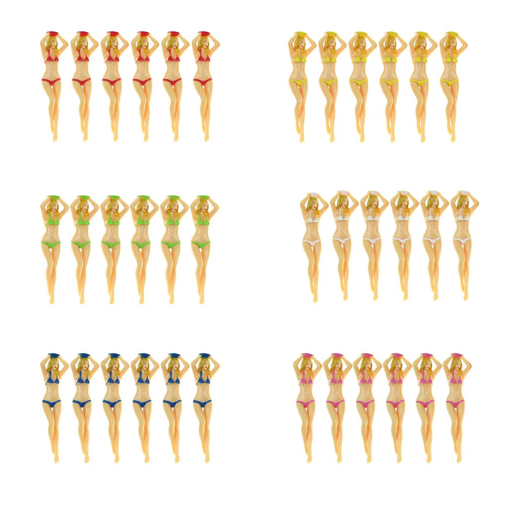 Bộ 6 Giá Đỡ Bóng Golf Hình Phụ Nữ Gợi Cảm Thay Thế Chuyên Nghiệp