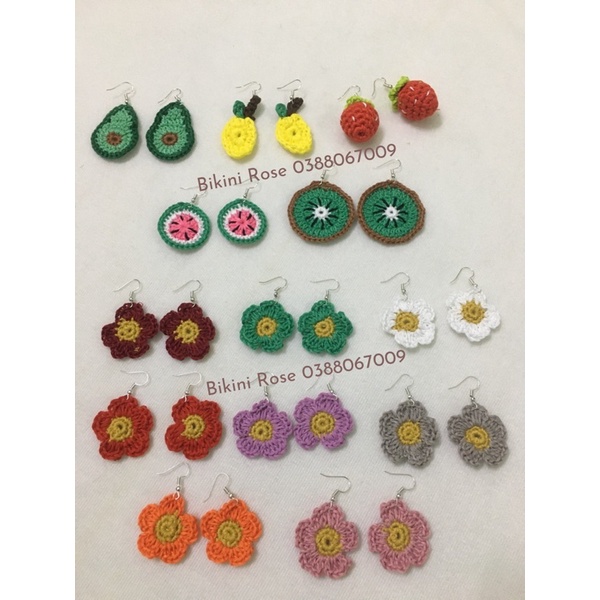 BÔNG TAI LEN MÓC HANDMADE