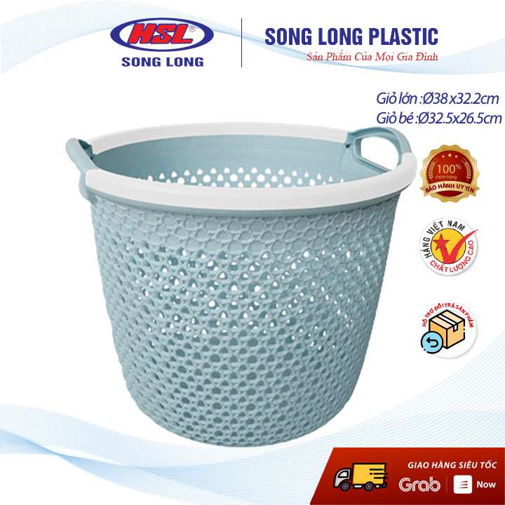 Giỏ đựng đồ đa năng có tay cầm - 3076-3077- Màu ngẫu nhiên- Song Long