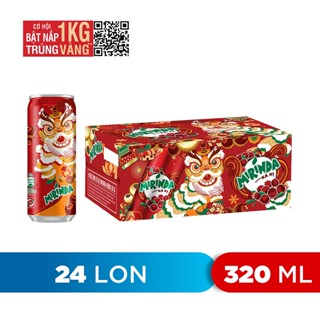 Thùng Mirinda Xá Xị 24 Lon x 320ml - Mẫu xuân 2023