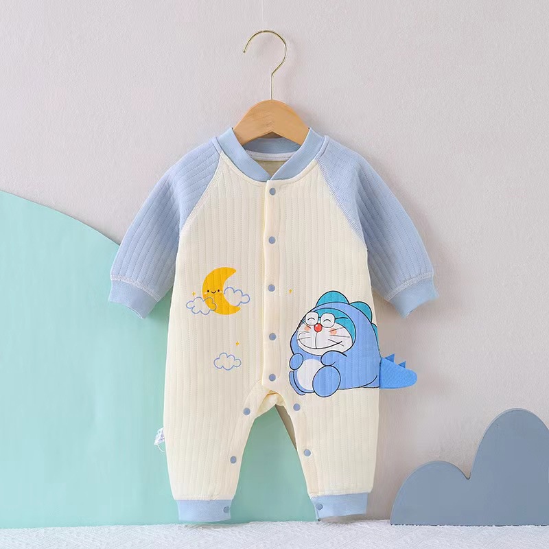 Bộ Áo Liền Quần Ấm Áp Thoải Mái Dễ Thương Cho Bé