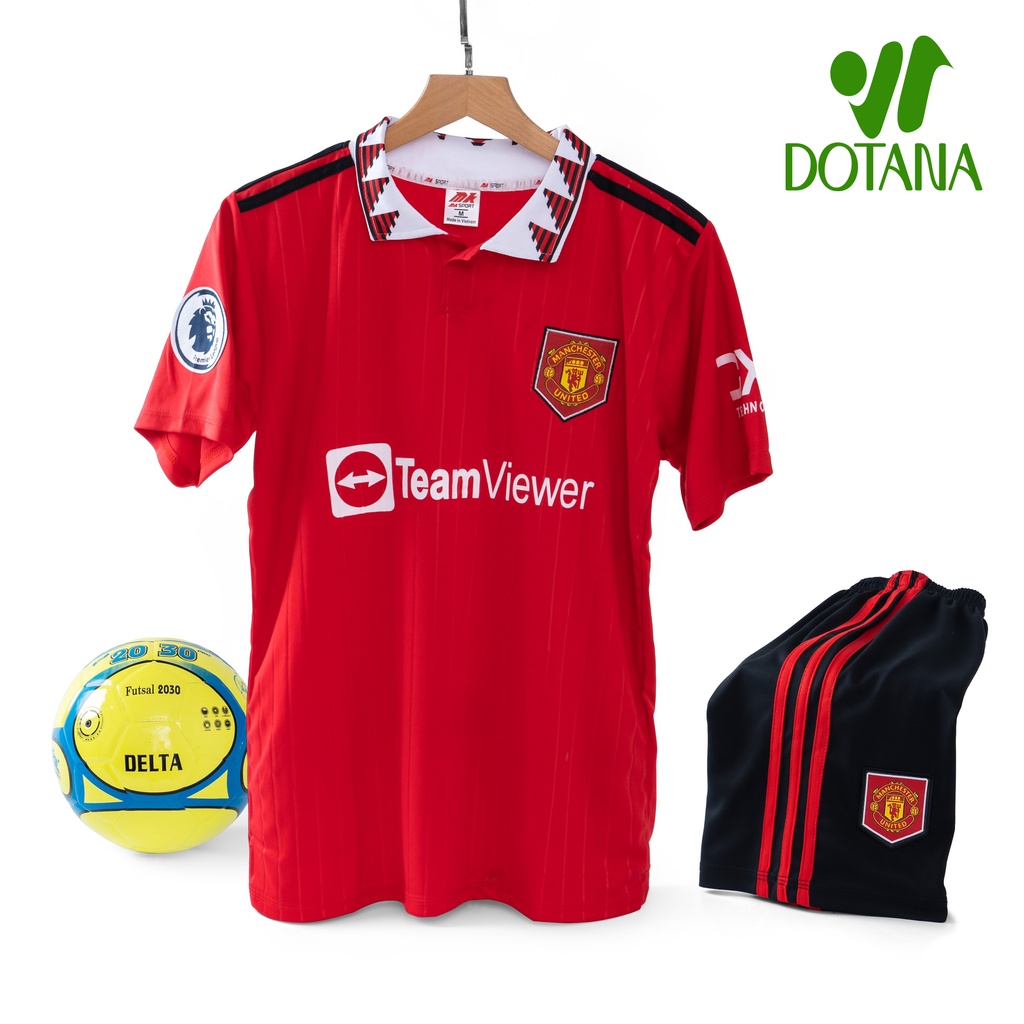 Quần Áo Bóng Đá, Đồ Đá Banh, Áo Đấu CLB MU Man United 2022-23 Đỏ, Sân Khách - Thun Lạnh Cao Cấp, Co Giãn Thoáng Mát