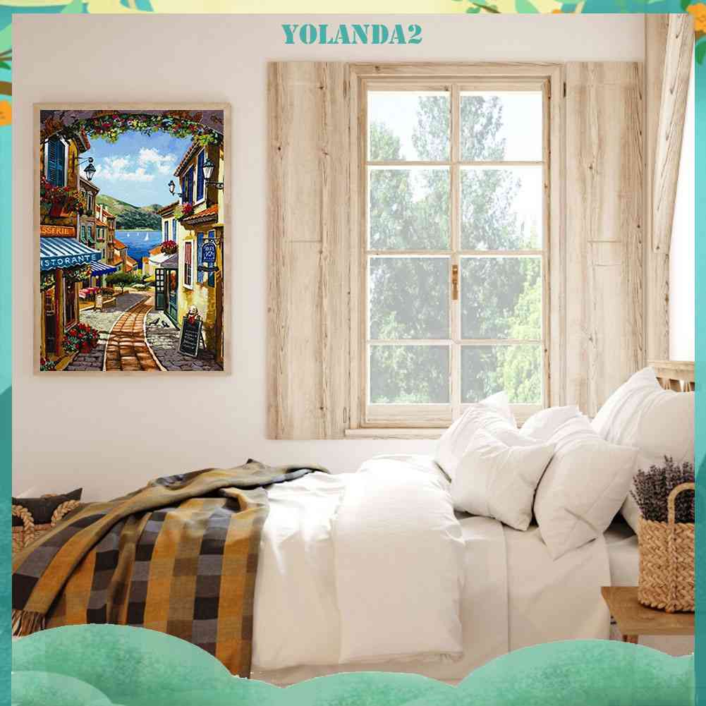 Bộ Tranh Đính Đá 5D Tự Làm Hình Đô Thị Haijing 2 Trong Một Trang Trí Nhà Cửa