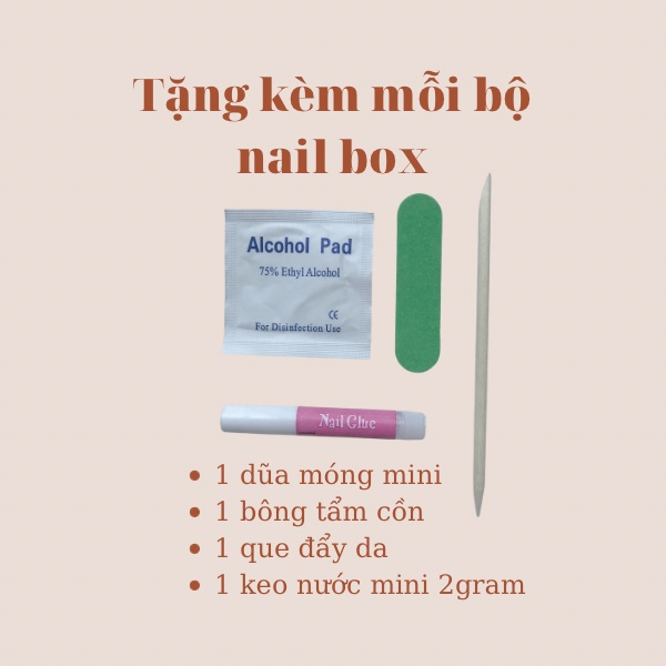 Móng úp thiết kế c177 màu nước loang xanh gắn charm thiên thần cebi.nailbox