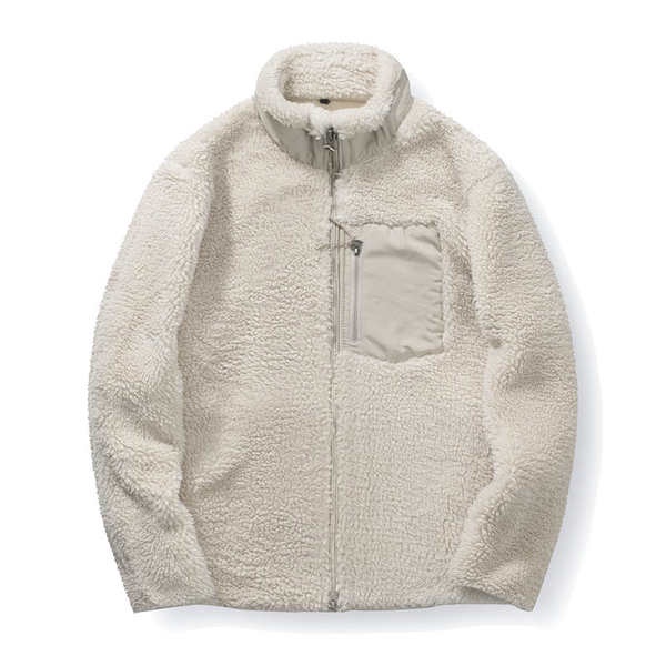 Áo Khoác Lông Cừu Giả Khóa Kéo Thời Trang Thu Đông Cho Nam Nữ