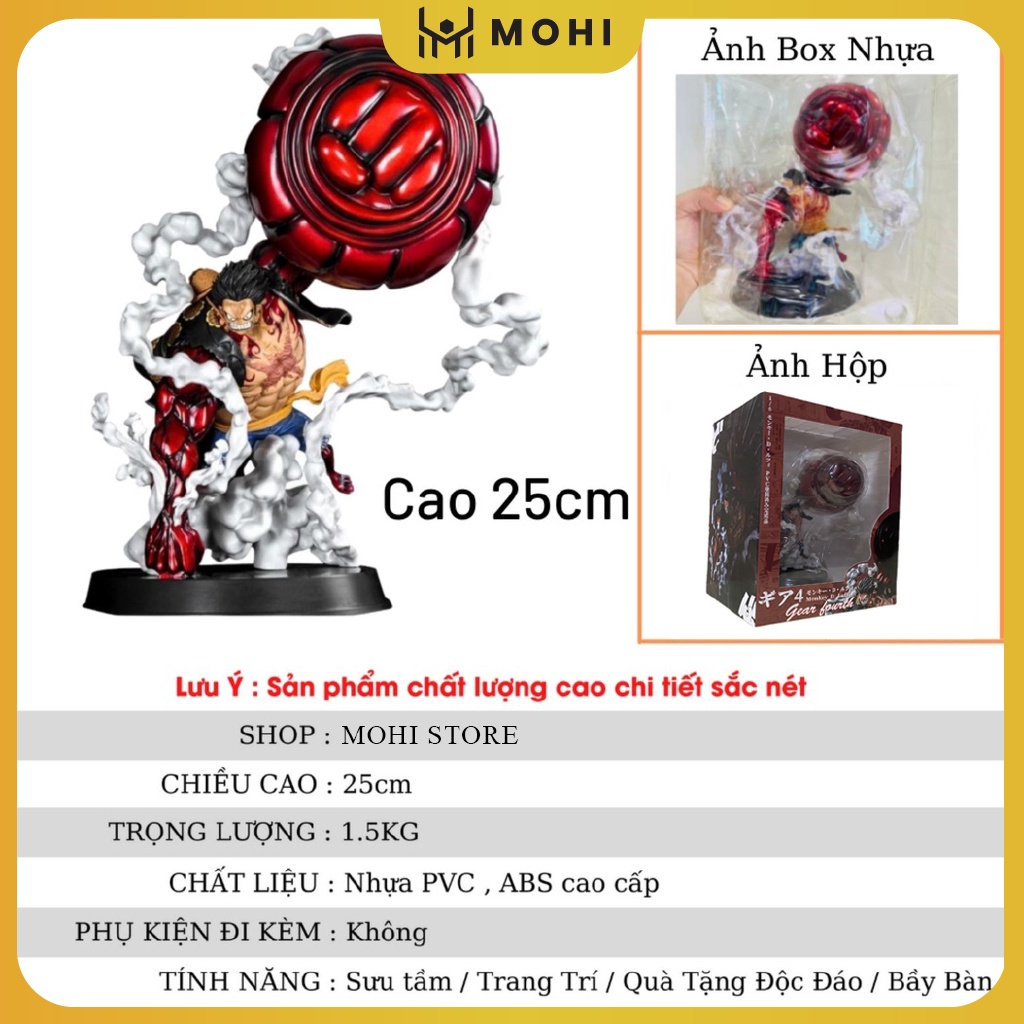 Mô Hình One Piece Luffy, Luffy Gear 4, Figure Tượng Luffy F.zero