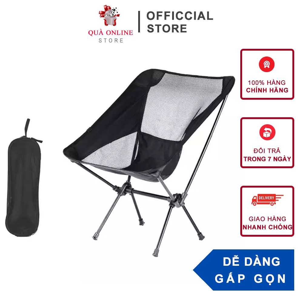 GHẾ XẾP DU LỊCH, DÃ NGOẠI, CẮM TRẠI, PHƯỢT GẤP GỌN BỎ TÚI [CHỊU LỰC 120 KG]