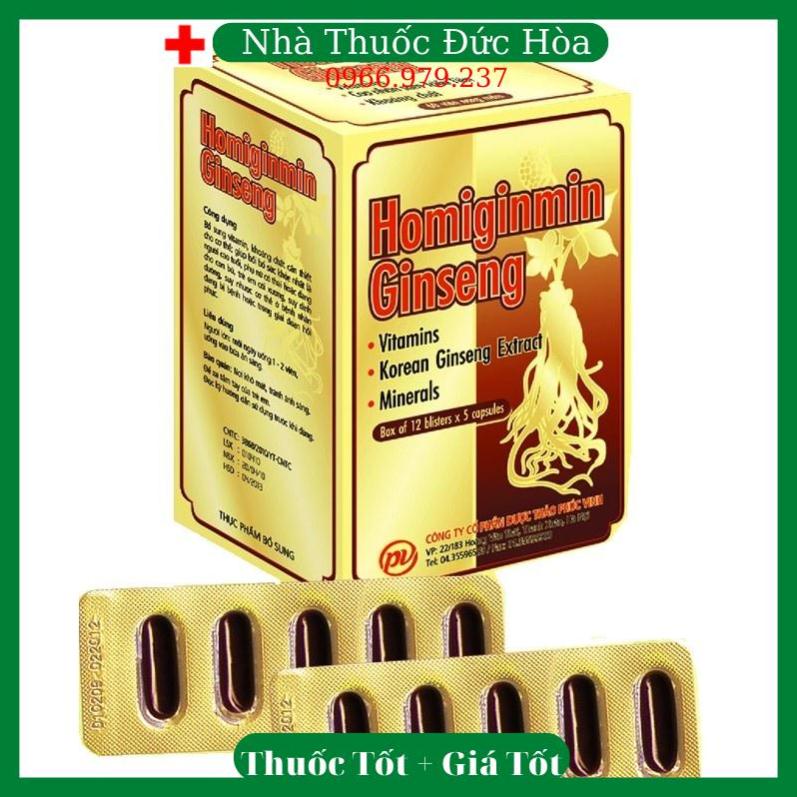 Homiginmin ginseng Phúc Vinh - Cao nhân sâm kết hợp với các vitamin và khoáng chất - Hộp 60 viên d