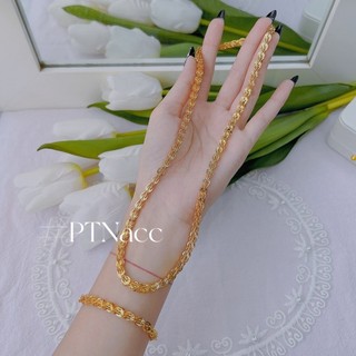 Bộ trang sức xi mạ vàng, xi bạch kim, set dây chuyền, vòng cổ, lắc tay phụng đơn giản .PTNACC.