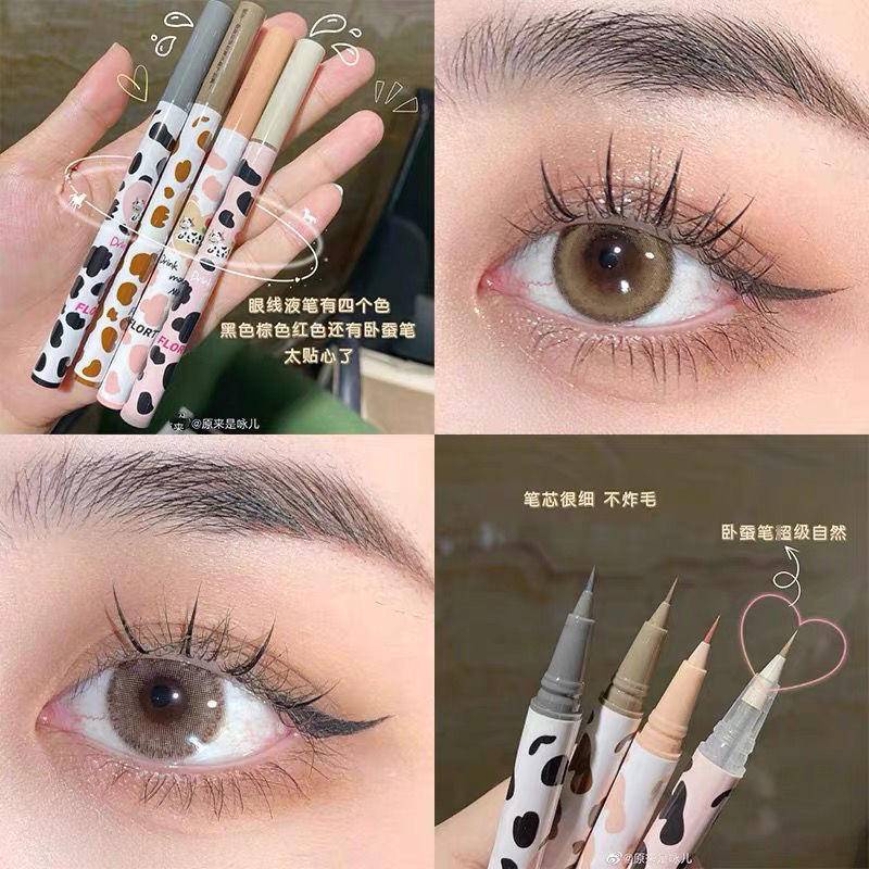 [FLORTTE cùng một đoạn]Bút Kẻ Mắt Rozo Dạng Lỏng Lâu Trôi Chống Thấm Nước Màu Sắc Tự Nhiên 10 Màu