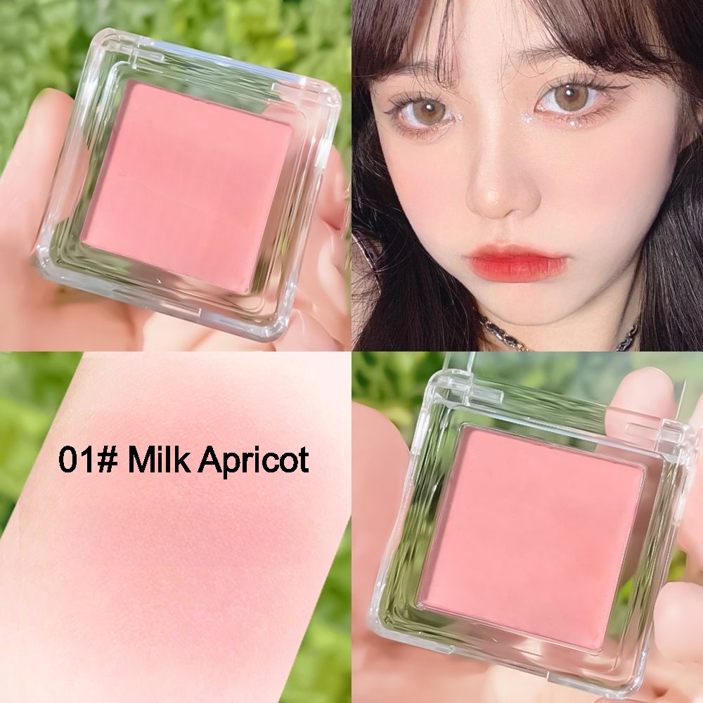 Monochrome Phấn Má Hồng Đơn Sắc Màu Trắng Thuần Khiết Tự Nhiên Tinh Khiết Làm Sáng Da Lì Ánh Sáng Rẻ Cho Nữ