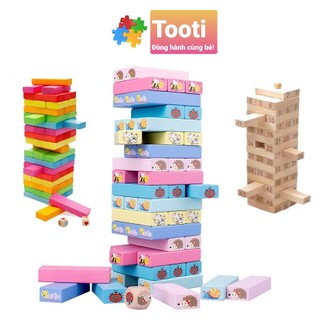 Đồ chơi rút gỗ TootiKid nhiều phân loại như rút gỗ số, rút gỗ màu, rút gỗ hình con vật