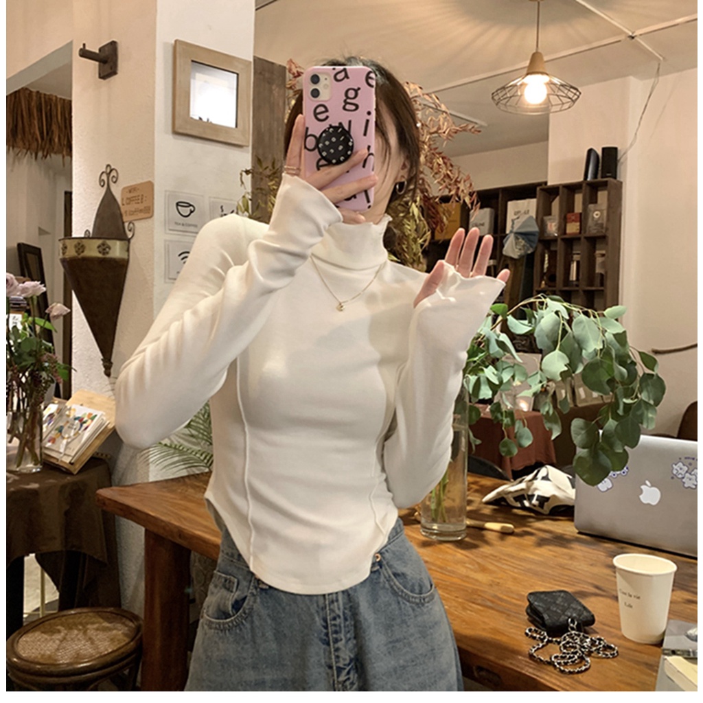 Áo Thun Nữ Ngắn Tay Vạt Lệch Phong Cách Hàn Quốc