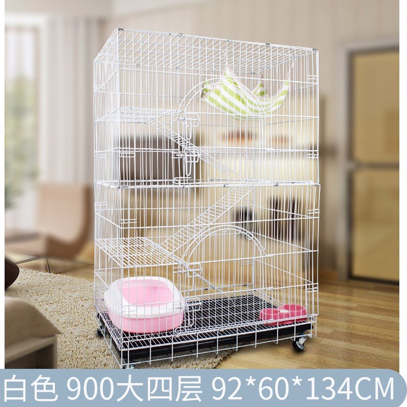 Chuồng mèo gấp gọn 4-6 tầng BIGSIZE có bánh xe, Chuồng cao 115cm, 135cm và 195cm