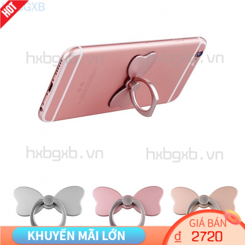 Vòng nhẫn đỡ điện thoại hình nơ chống rơi để bàn tiện dụng