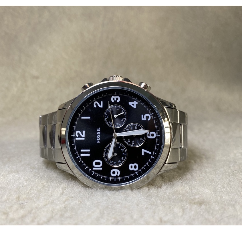 Đồng hồ nam Fo.ssil  mặt đen lịch ngày tuần   Case 48mm, mỏng 12mm