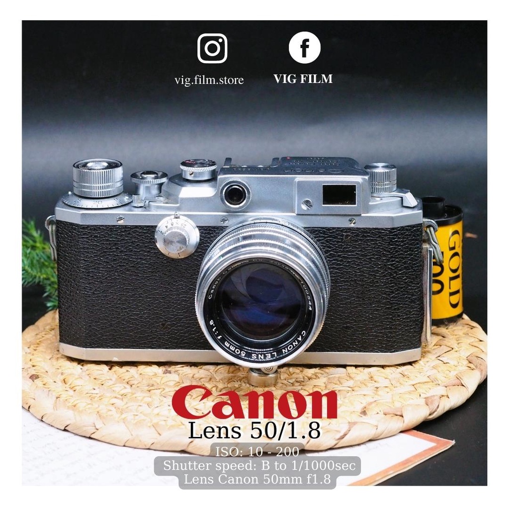 Máy ảnh film Canon kèm lens