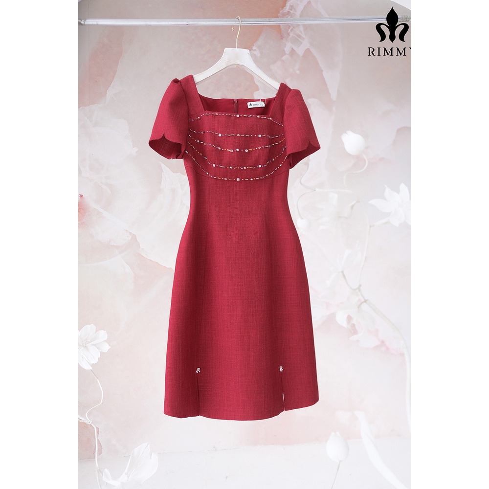 Đầm thiết kế đỏ đính đá bắt sáng Mila Dress [RIMMY]