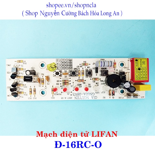 Mạch điều khiển quạt đứng remote Lifan, model Đ-16RCO