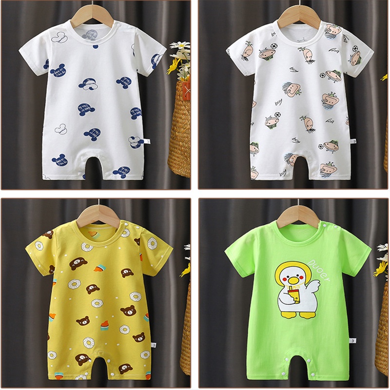 Romper Cotton Ngắn Tay Thời Trang Đáng Yêu Dành Cho Trẻ